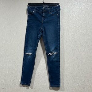 Wonder Nation Dark Blue Distressed Super Skinny Jeans